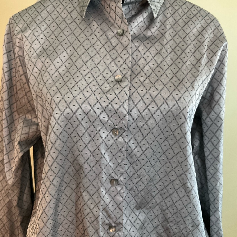 Foxcroft Women's Silver Patterned Blouse - image 5
